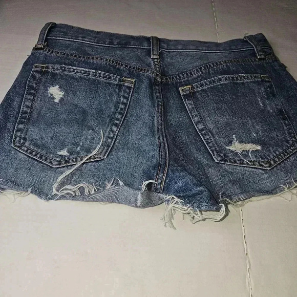 We The Free Medium Wash Distress Blue Jean Shorts - Picture 7 of 12